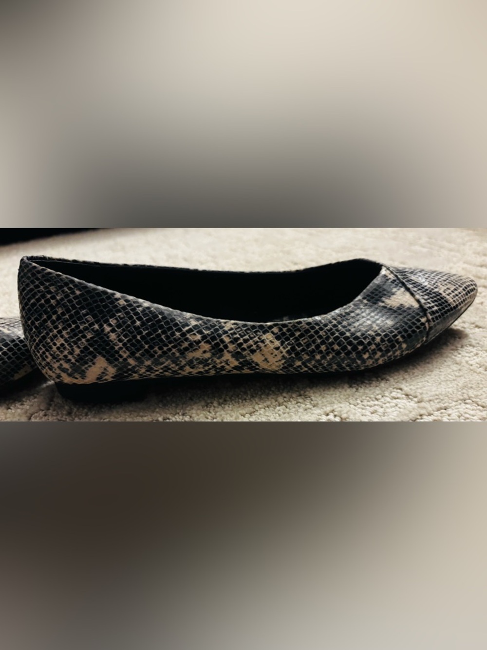 Vionic Caballo Ballet Flats in a Natural Leather Snake Print - Picture 9 of 9